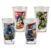 DC Comics 16 oz. Glasses Set 4-Pack